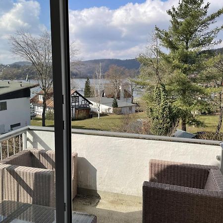 Gemutliche 93M2Fewo Mit 2 Schlafzimmern Und Seitlichem Seeblick Vom Balkon Scheid  Ngoại thất bức ảnh